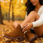 Niedrige Damenstiefel mit seitlicher Schnalle schnallenfeste Sohle - Teresa