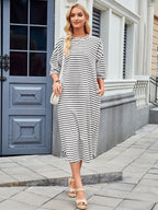 Lorena - Lässiges Sommerkleid mit Streifen für Frauen