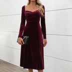 Kleid mit weichem Samteffekt für Frauen - Ysaline