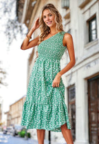 Naomi - Schulterfreies Kleid mit Falten