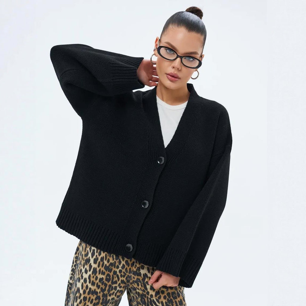 Damen Strickjacke, lockere Passform, Grobstrick - Uveris