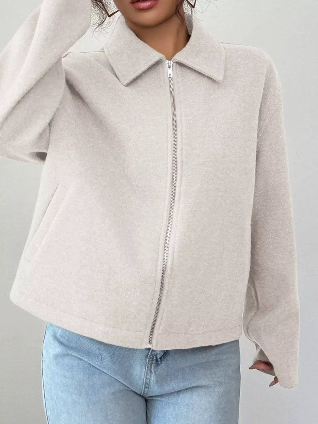Lässige Damenjacke mit Reißverschluss - Alena