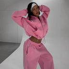 Zweiteiler mit Zip-Jacke und Jogginghose