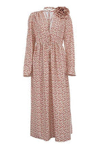 Bertha - Midikleid mit V-Ausschnitt und Blumen