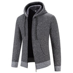 Herrenstrickjacke mit Kapuze und Innenfutter - Rynor