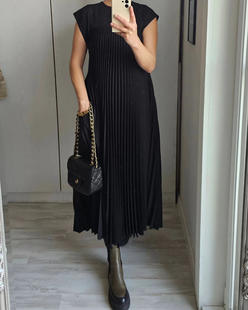 Rachel - Kurzärmeliges Basic-Kleid