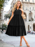 Shirley - Damenkleid mit Schleife und V-Ausschnitt