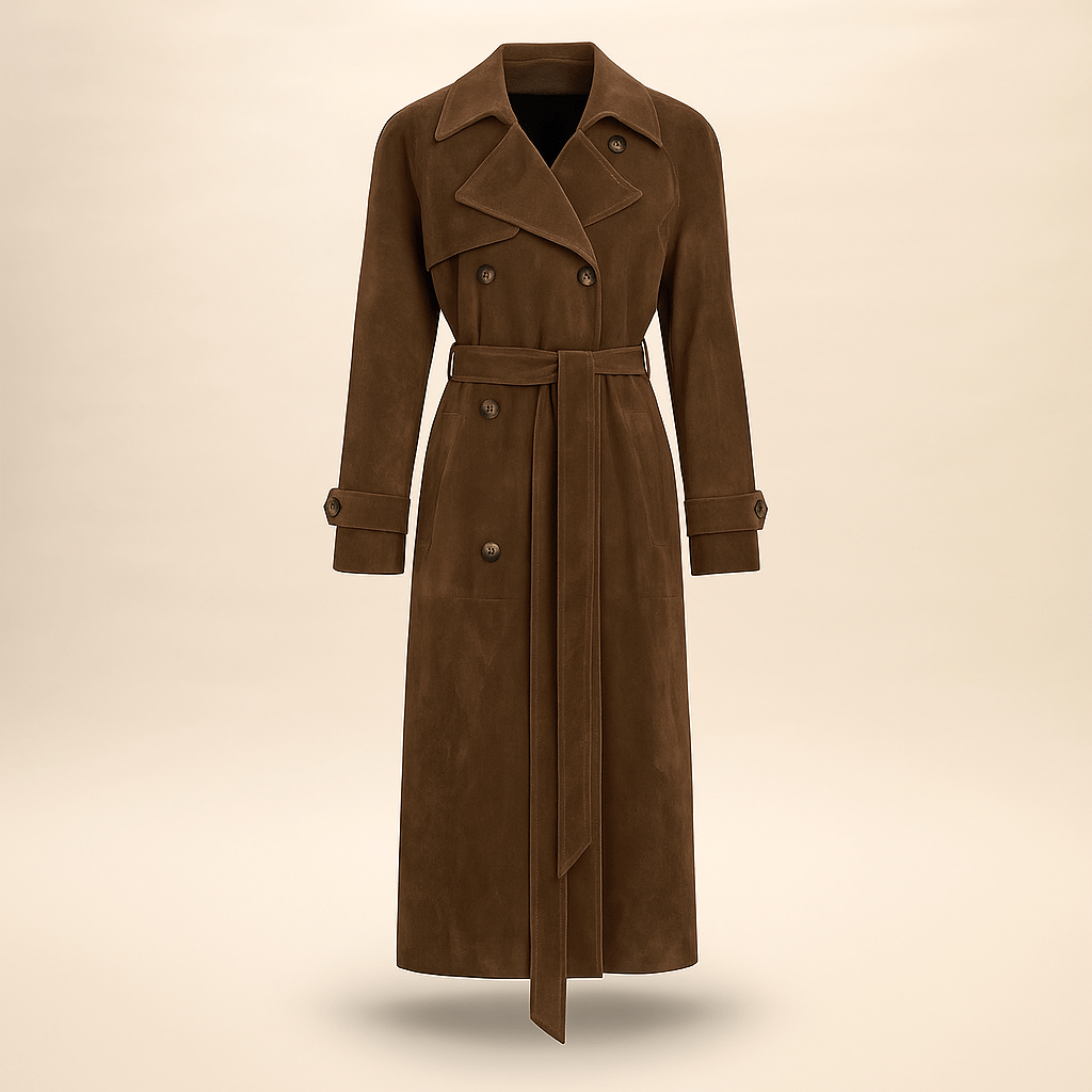 Trenchcoat für Frauen in Wildlederoptik - Isola