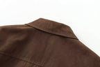 Blazer in Wildlederoptik für Damen mit Knöpfen – Sarah