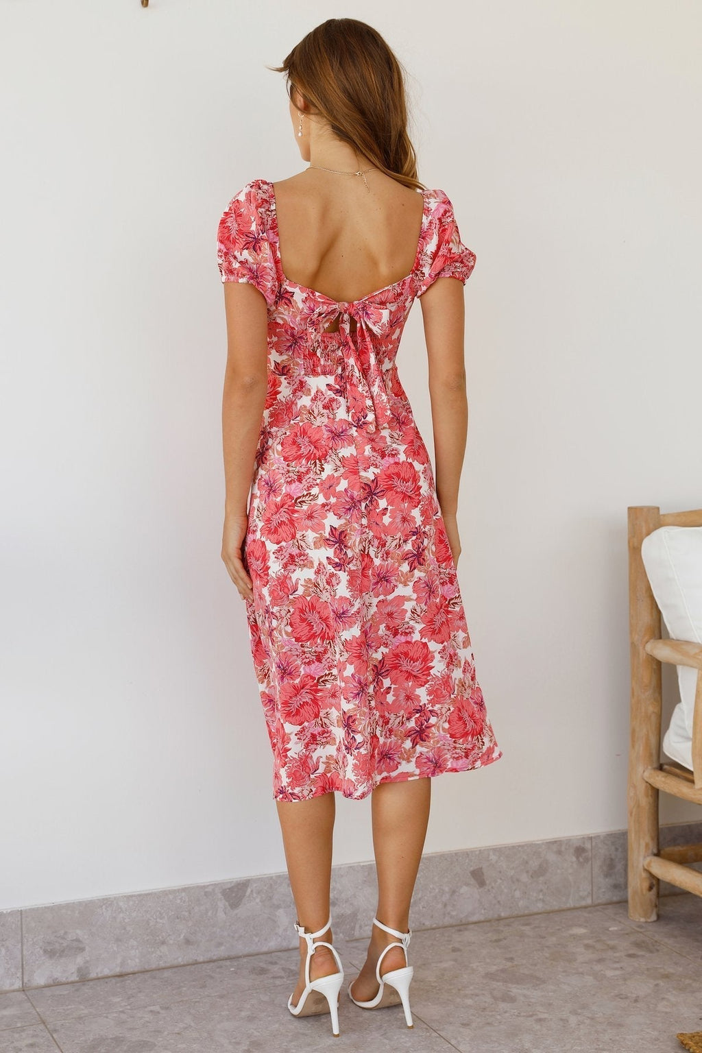Elena - Midikleid mit herzförmigen Ballonärmeln