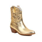 Cowboystiefel für Damen, mittelhoch, bestickt, mit breitem Absatz – Helga
