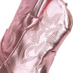 Cowboystiefel für Damen, mittelhoch, bestickt, mit breitem Absatz – Helga