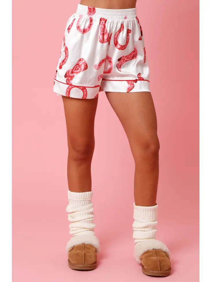 Satin-Pyjama-Set mit Hemd und Shorts für Damen - Varelia