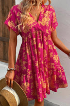 Paula - Kleid mit Blumenmuster und kurzen Ärmeln für Damen