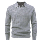 Herren-Jacquard-Strickpullover mit breitem Kragen - Raptor