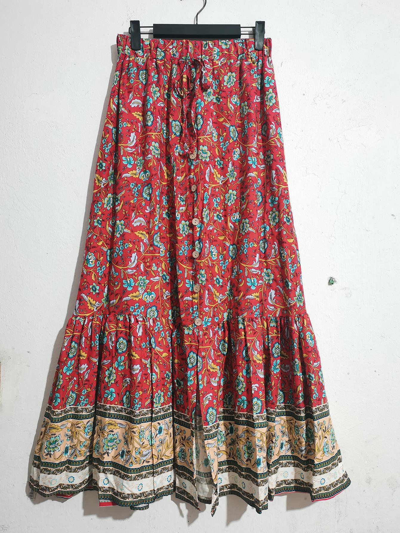 Damenrock mit hoher Taille und sommerlichem Schlitz - Liora