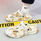 Gemusterte Clog-Sandalen für Herren mit Riemen - Lex