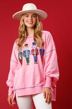 Pailletten-Pullover für Damen mit festlichen Motiven - Bellota