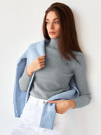 Langärmeliger Rollkragenpullover für Damen – Inga