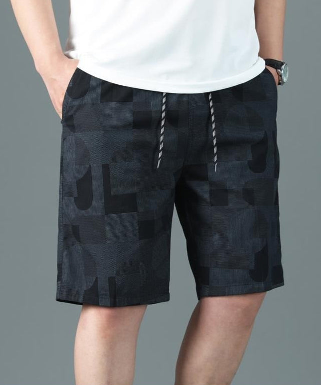 Bermuda-Shorts aus Baumwolle mit geometrischem Muster für Herren - Mateo