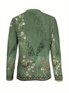 Xenia - T-Shirt mit Blumenmuster und asymmetrischem Ausschnitt