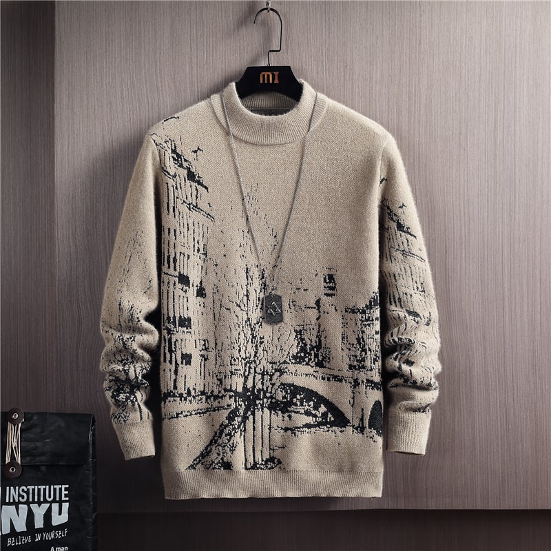 Dicker Herren-Strickpullover Urban-Effekt - Naël