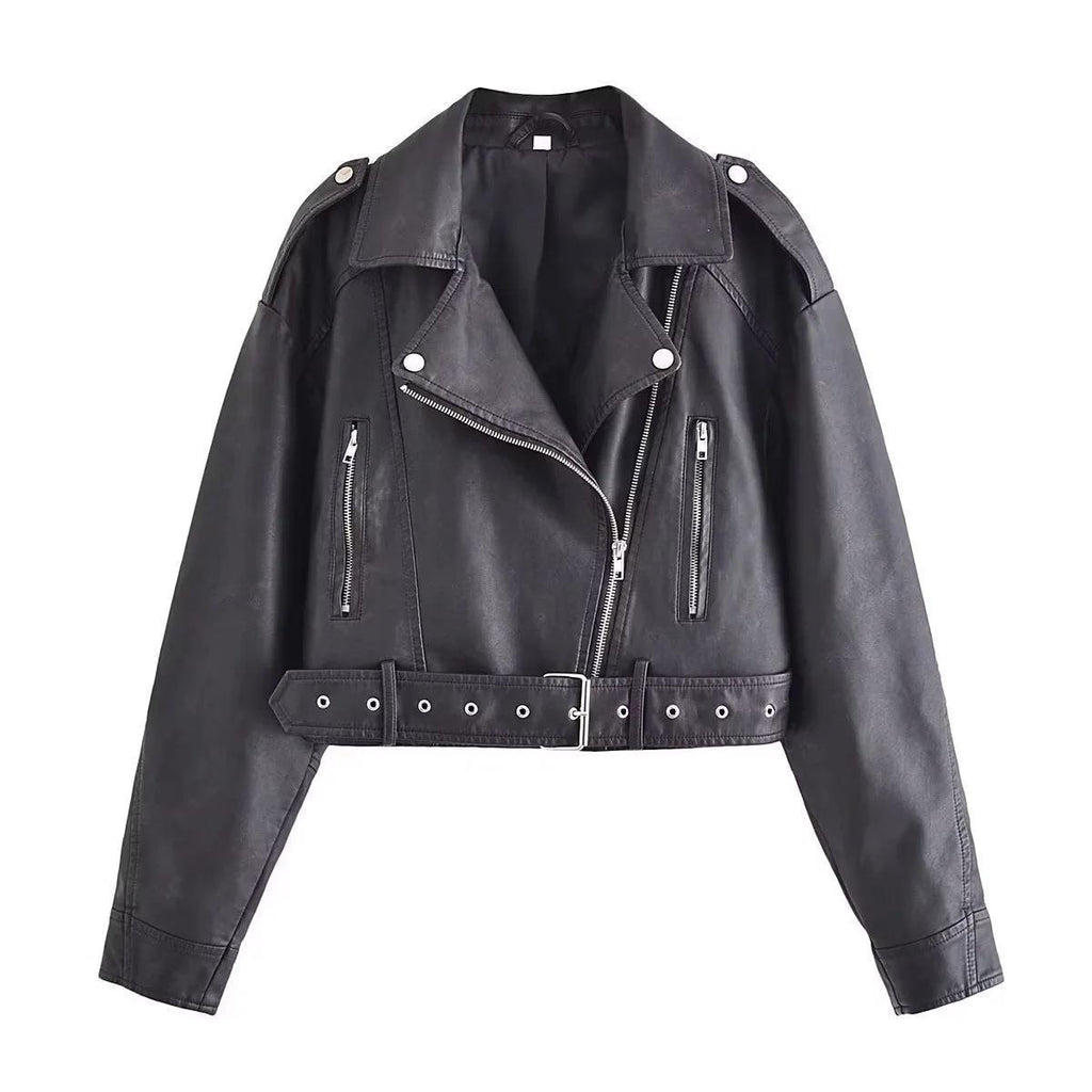 Waschbare Lederjacke mit Farbverlauf