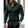 Herrenhemd mit langen Ärmeln, Slim Fit, klassischer Kragen – Heinrich