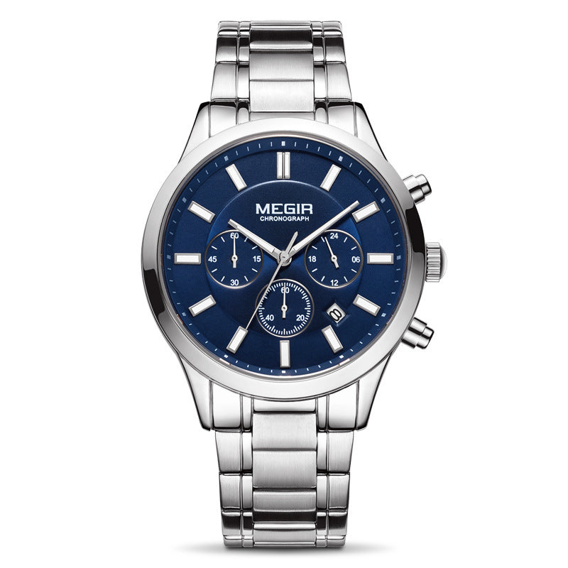 Herren-Edelstahl-Sportuhr Chronograph