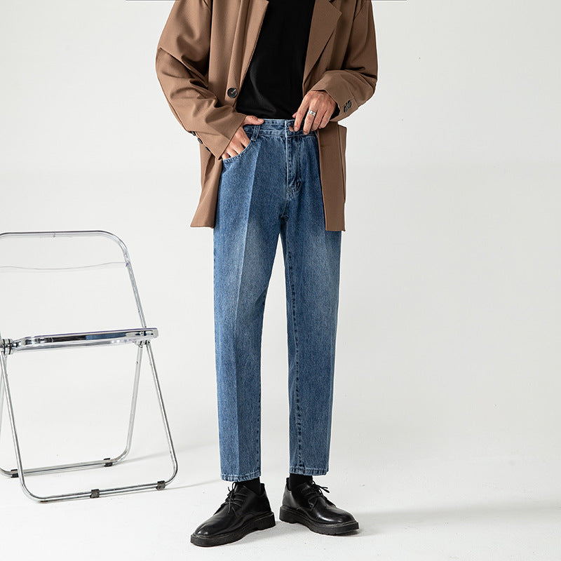 Herrenjeans mit hoher Taille und konischem Schnitt - Torvild