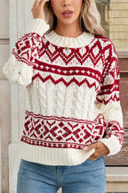 Weihnachtsdesign Strickmantel für Frauen - Maelinne