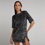 Damen Paillettenkleid mit Glanzeffekt - Salyen