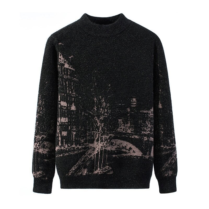 Dicker Herren-Strickpullover Urban-Effekt - Naël