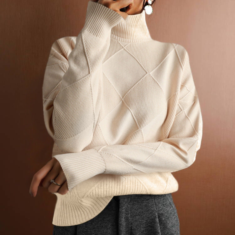 Locker geschnittener Rollkragenpullover für Damen - Yrsa