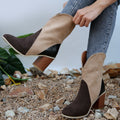 Damenstiefel aus Wildleder mit quadratischem Absatz - Norine