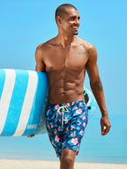 Beach Shorts Herren Five-point blau Trunks