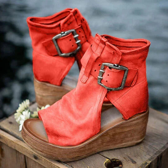 Shina - Boho-Keilsandalen für Damen