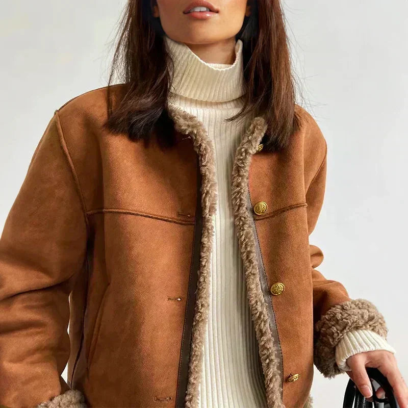 Wildlederjacke mit Fleecefutter - Alvra