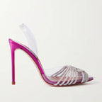 Scarlett - Elegante High Heels mit Strass, gedrehter Vorderseite und spitzer Zehe