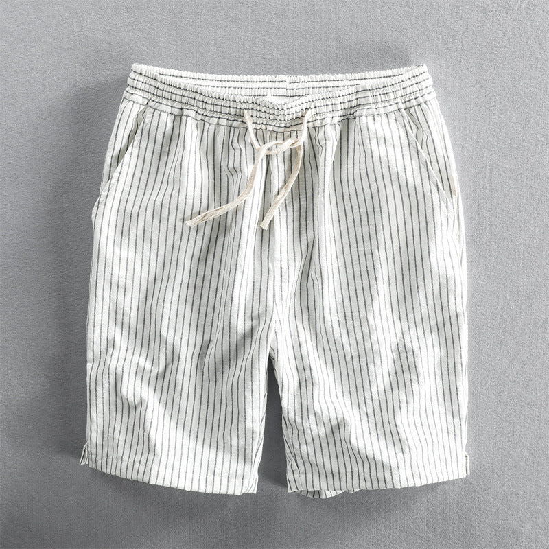 Vertikal gestreifte Herren Shorts mit Kordelzug - Lecce