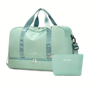 Grün mit Kosmetiktasche