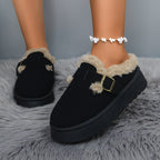 Damen Winterclogs mit Schnalle und Fellfutter - Sabine