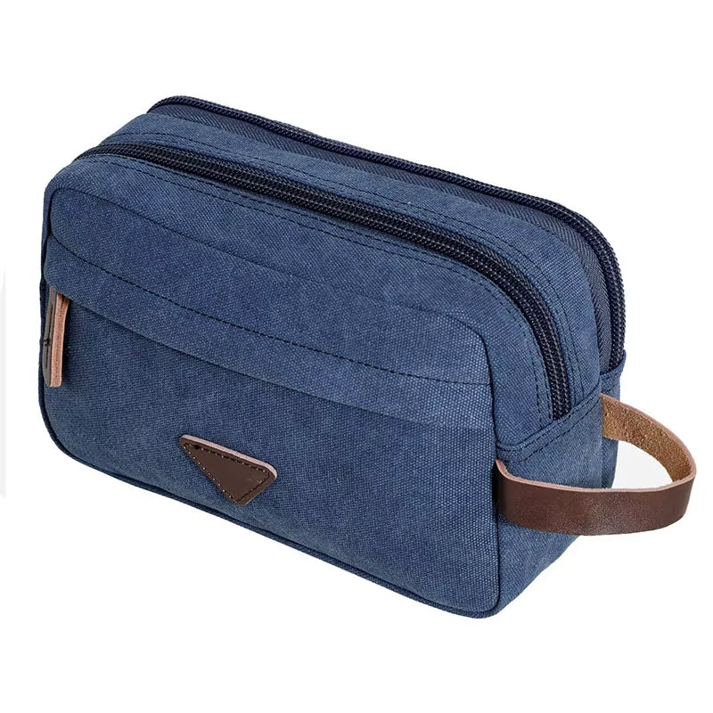 Unisex-Toilettenbeutel aus wasserdichtem Canvas mit Doppelfach - Bruno