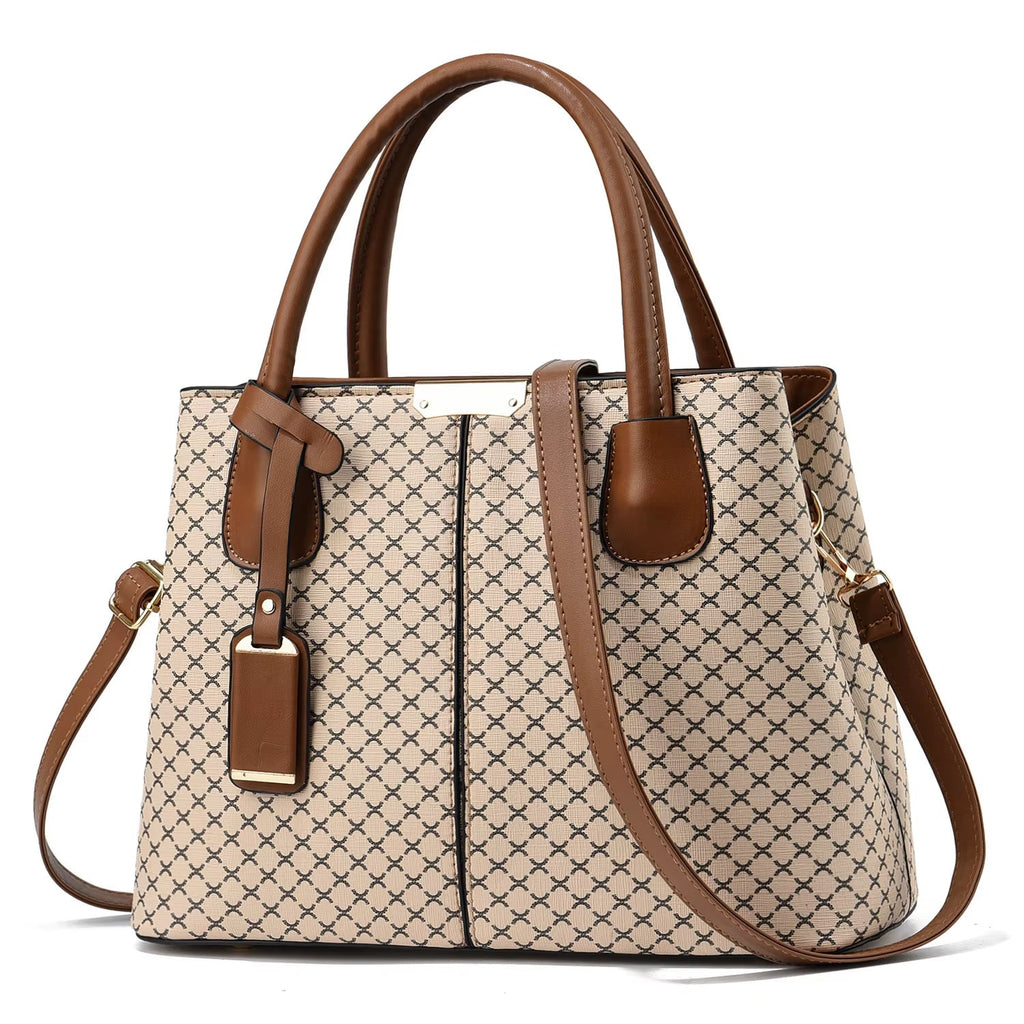 Damen-Umhängetasche mit elegantem geometrischem Muster - Amélie