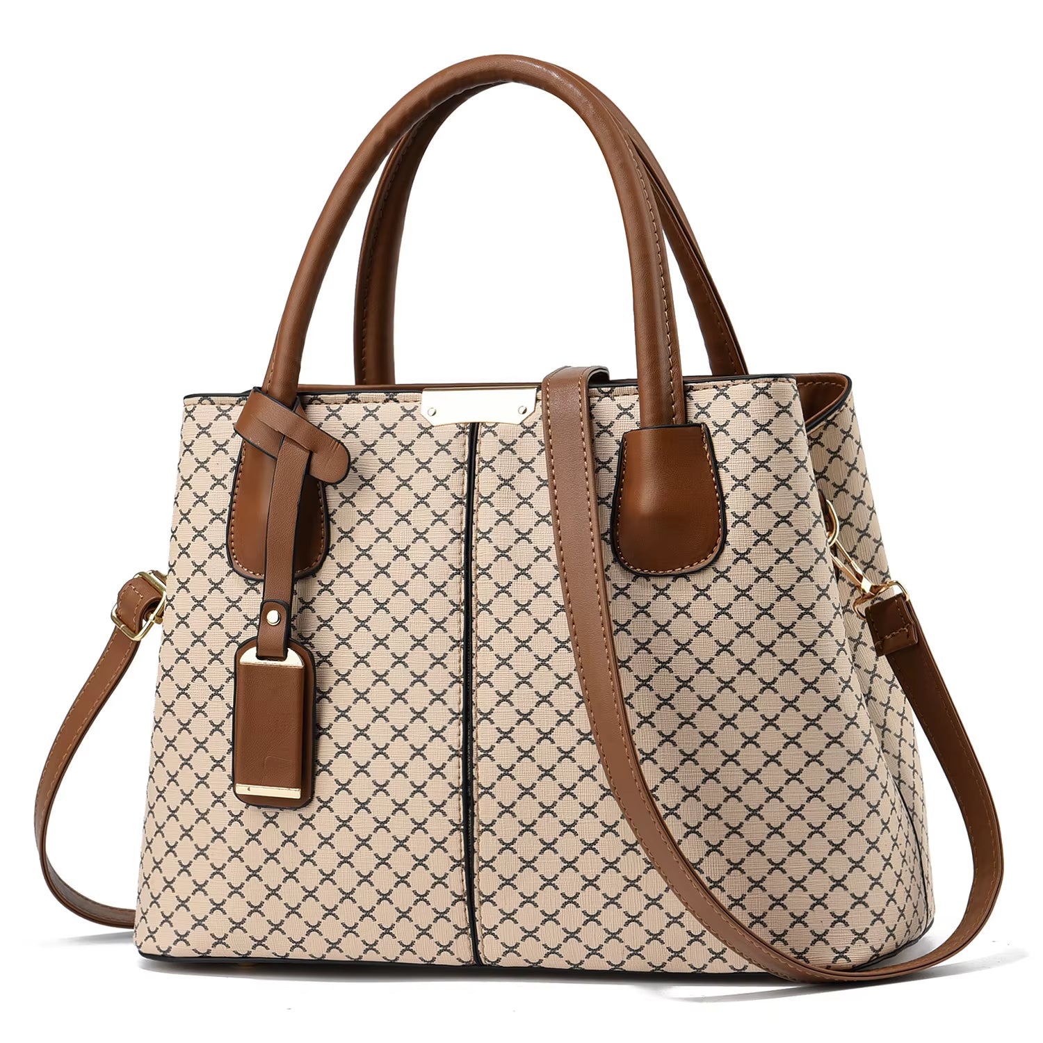 Damen-Umhängetasche mit elegantem geometrischem Muster - Amélie