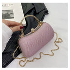 Abendtasche für Damen mit glänzenden Details und schmuckvollem Griff - Dhalia
