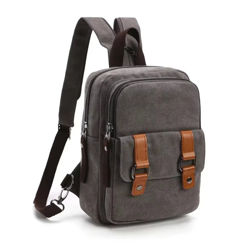 Unisex-Rucksack mit mehreren Taschen im Vintage-Stil - Axel