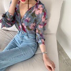 LANA - Bluse mit Blumenmuster