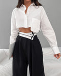 Mona - Weite Hose mit asymmetrischem Bund