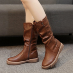 Kiara - Gepolsterte Leder-Winterstiefel 100% wasserdicht